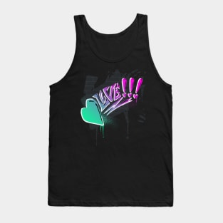 Graffiti Heart (Neon Blacklight) Tank Top